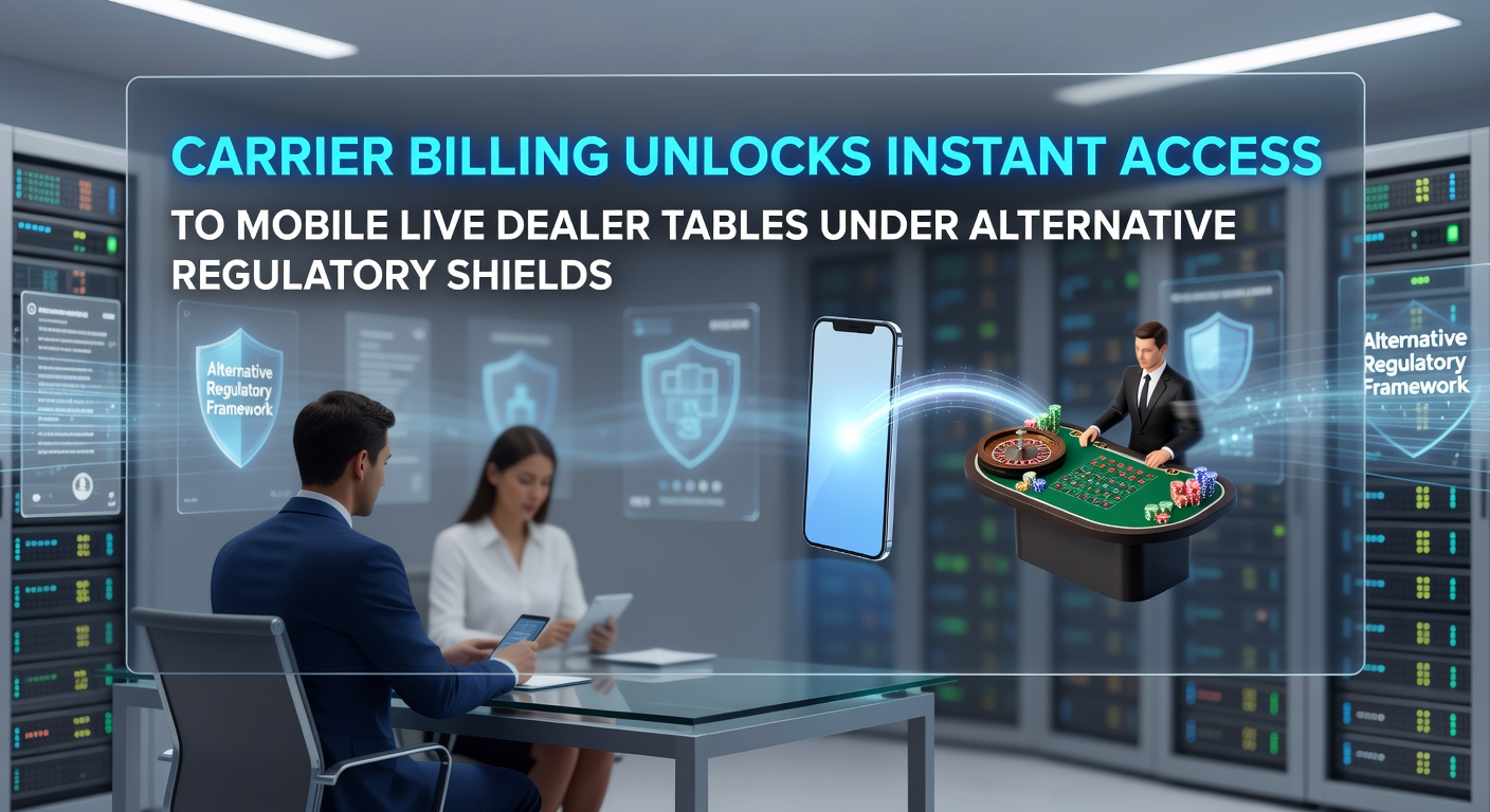 Smartphone displaying live dealer blackjack table with carrier billing payment confirmation on screen