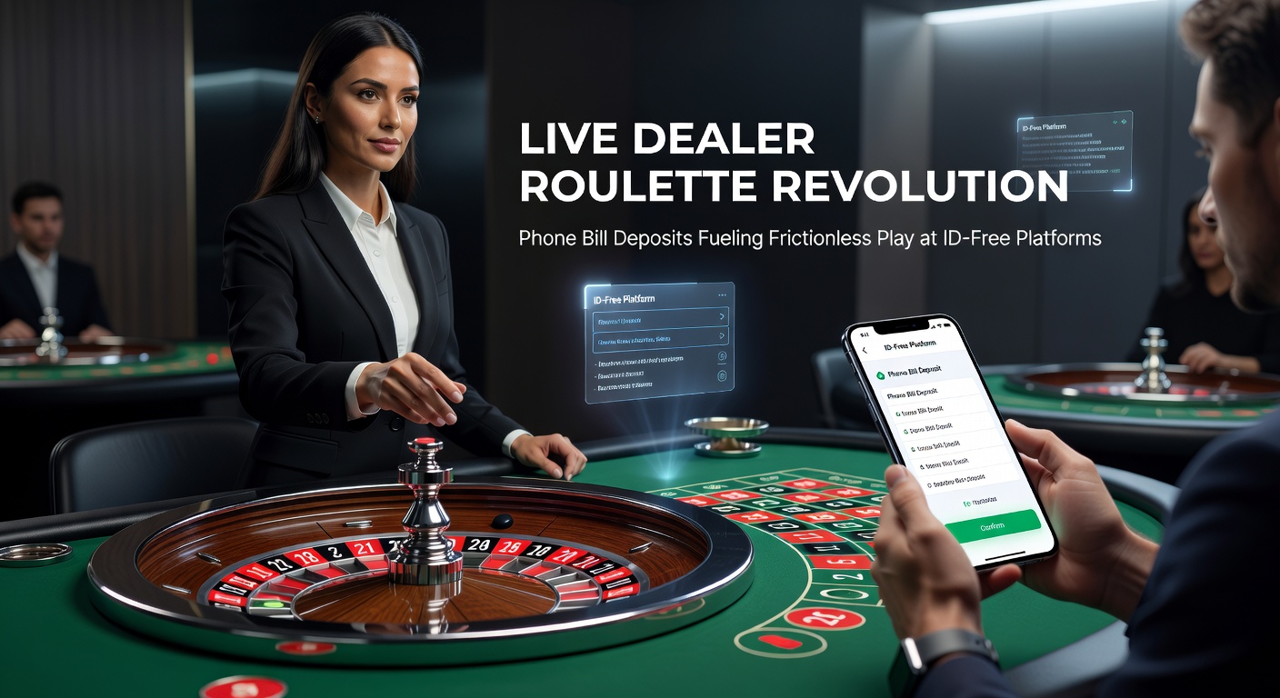 Mobile screen showing phone bill deposit confirmation next to a live roulette table interface, emphasizing speed and ease