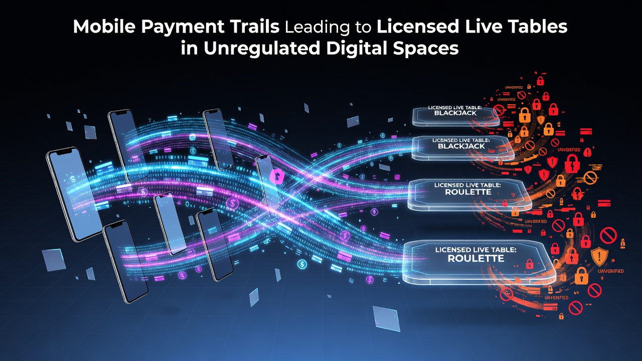 Mobile payment interfaces connecting users to live dealer gaming environments across digital platforms