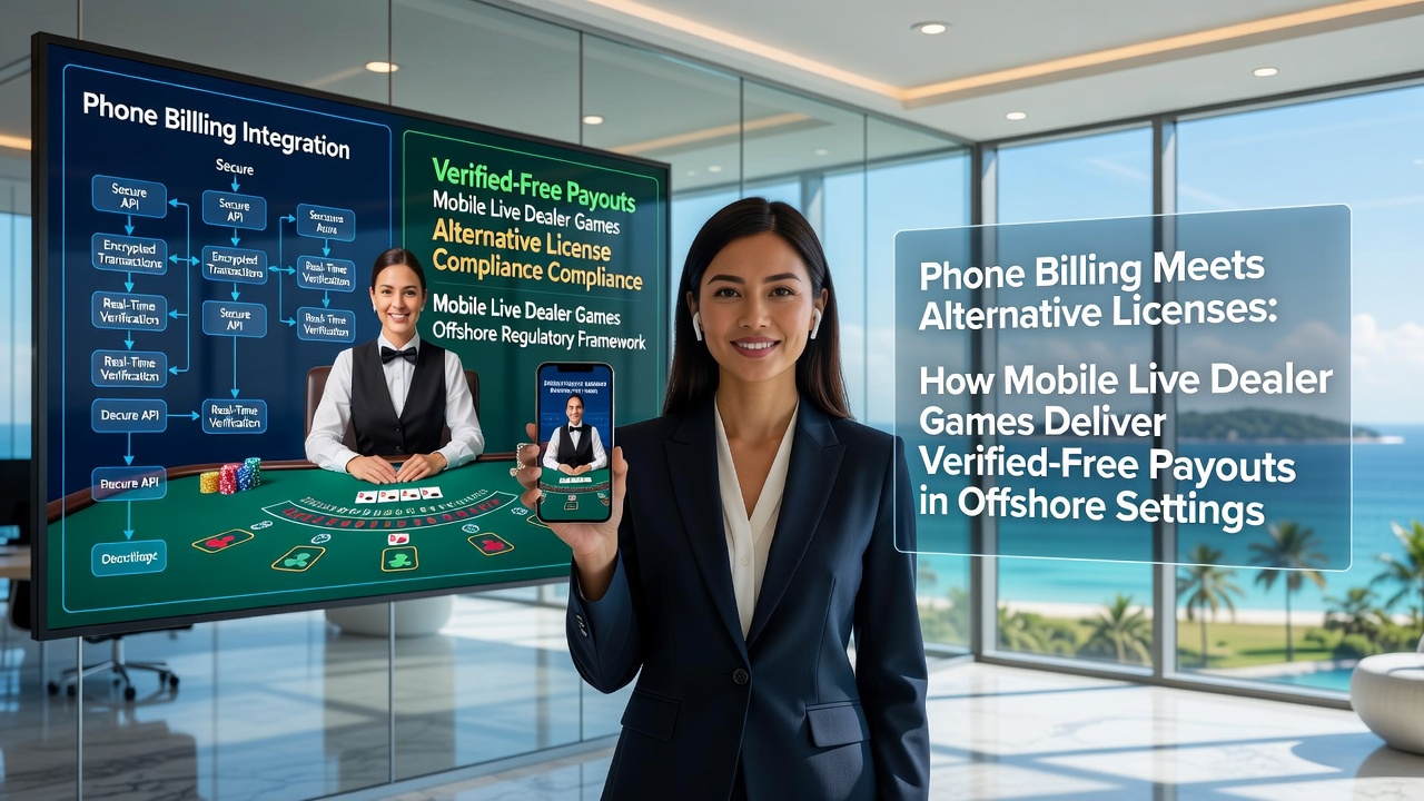 Mobile live dealer interface showing phone billing integration on a smartphone screen with secure transaction indicators