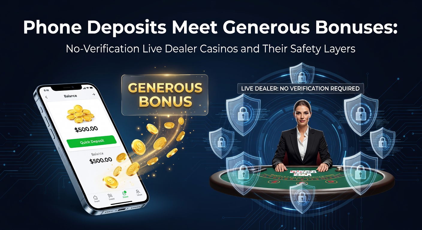 Vibrant live dealer table with phone deposit interface overlay, highlighting instant access and secure bonuses